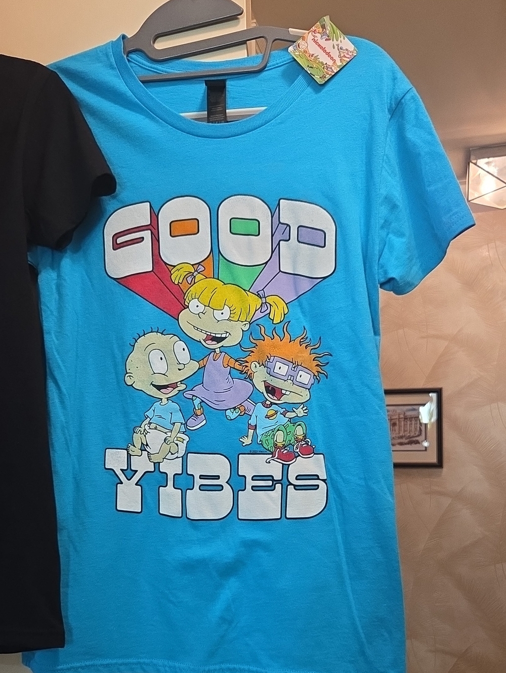 Nickelodeon Turquoise Short-Sleeve Tee with Rugrats "Good Vibes" Graphic